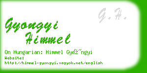 gyongyi himmel business card